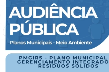 Audiência Pública Planos Municipais - Meio Ambiente 