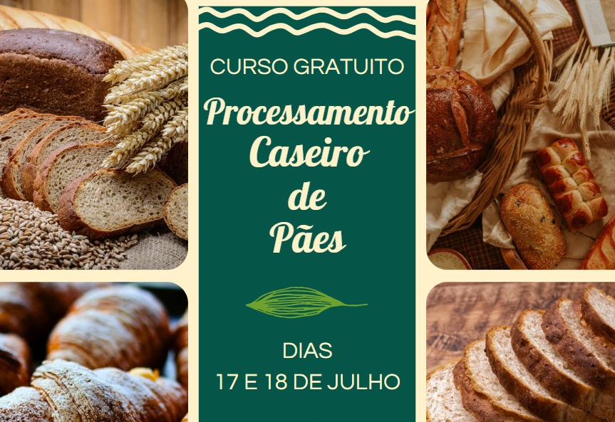 Curso gratuito de Processamento Caseiro de Pães